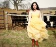 Dresses to Wear with Cowboy Boots to A Wedding Awesome A Sunshine Yellow Wedding Dress Wedding Photos