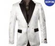 Dresses with Jackets to Wear to A Wedding New White and Silver Tuxedo Jacket with Floral Pattern Blazer