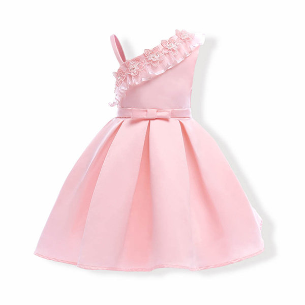 Dressing for A Ball Unique Flower Patch Pink toddler Girls formal Princess Dresses Ball Gown for 3y 10y