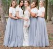 Dusty Blue Wedding Dresses Best Of Two Pieces Dusty Blue Tulle Country Bridesmaid Dresses Short