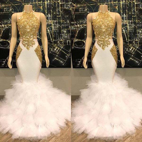 Edgy Wedding Dresses Fresh White and Gold Prom Dresses 2019 New Cascading Tiered Ruffles Lace Up Princess Sweet 16 Prom Ball Gowns evening Dress Custom Made Bc1515 Edgy Prom