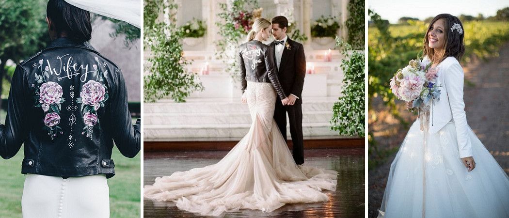 Edgy Wedding Dresses Inspirational 13 Ways to Wear A Leather Jacket On Your Wedding Day