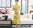 Embroidery Dress Online New National Dress Embroidered Flower Chinese Qipao Skirt Big Code Loose Medium Length