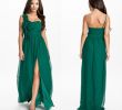 Emerald Green Dresses for Wedding Best Of Cheap Stunning Emerald Green Bridesmaid Dresses E Shoulder Strap with Flowers A Line Floor Length Chiffon Split Wedding Guest Dress as Low as