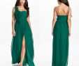 Emerald Green Dresses for Wedding Best Of Cheap Stunning Emerald Green Bridesmaid Dresses E Shoulder Strap with Flowers A Line Floor Length Chiffon Split Wedding Guest Dress as Low as