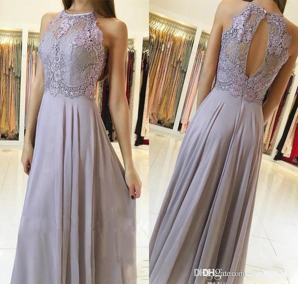 Fall Wedding Colors Bridesmaid Dresses Elegant 2019 Gorgeous Lace Bridesmaid Dress Halter Neck Chiffon Country Garden formal Wedding Party Guest Maid Honor Gown Plus Size Custom Made Alfred Sung
