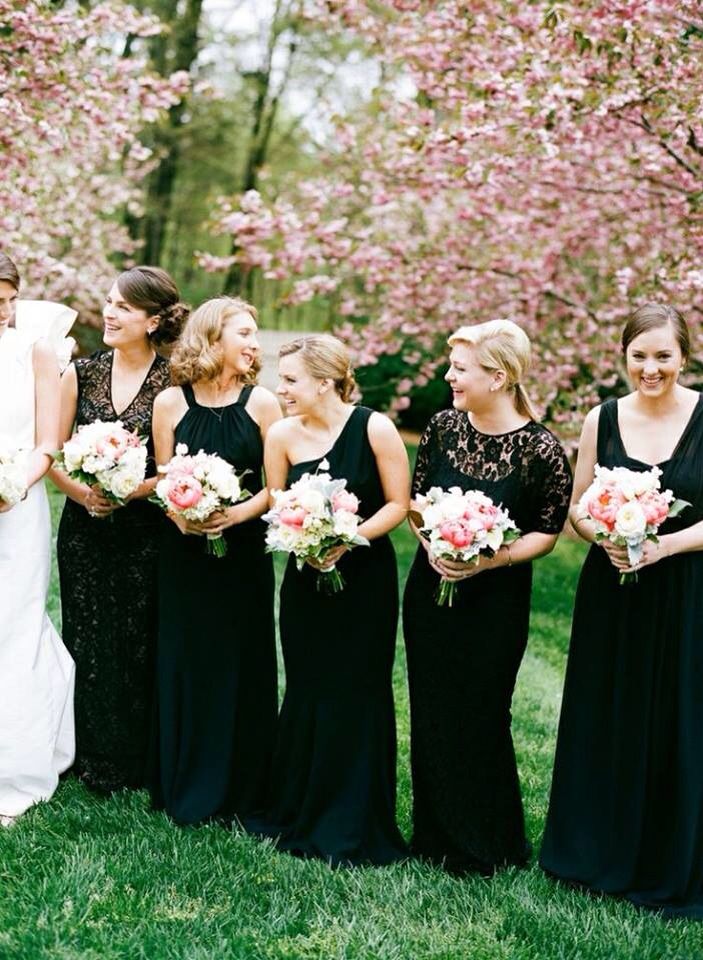 Fall Wedding Colors Bridesmaid Dresses Luxury Black Mismatched Bridesmaid Dresses