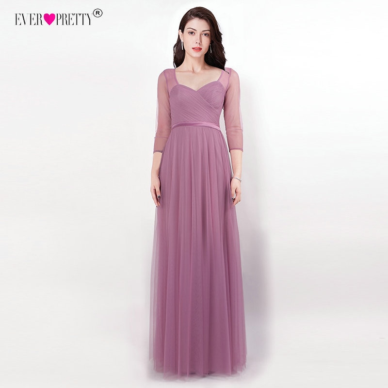 Fall Wedding Guest Dresses with Sleeves Awesome Ever Pretty Bridesmaid Dresses Sweetheart 3 4 Sleeve Vestido