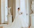Famous Wedding Dresses Designer Elegant Modest Plus Size Lace Wedding Dresses with Long Sleeves F Shoulder Sweep Train Vestidos De Novia Bridal Wedding Gowns for Garden