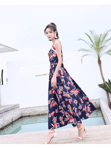 Fashion Dresses Pictures Awesome 2019 Summer New Korean Y Women Dresses Fashionable Printed Seaside Beach Dresses Bohemian Casual Maxi Skirt for Vacation A0109 From Wangfengzhen