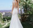 Fit and Flare Dress Wedding Dress Elegant Style 6437 Lace Cap Sleeve Fit and Flare Gown with Open