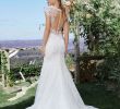 Fit and Flare Wedding Dress with Sleeves Fresh Style 6437 Lace Cap Sleeve Fit and Flare Gown with Open