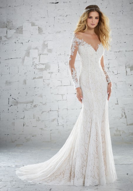 Fit and Flare Wedding Gown Awesome Mori Lee Karolina Style 6888 Dress Madamebridal