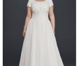 Flattering Wedding Dresses for Plus Size Inspirational Modest Short Sleeve Plus Size A Line Wedding Dress Style