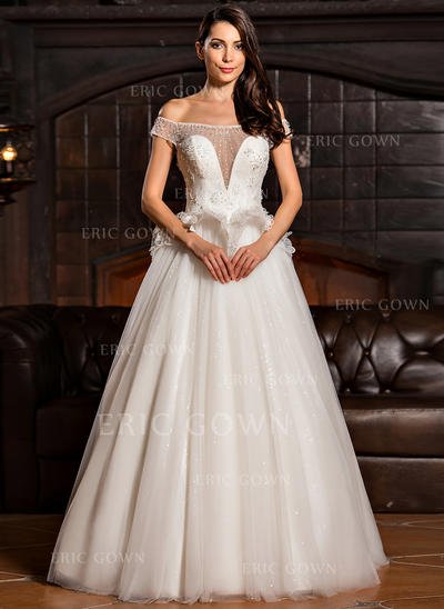 Floor Length Wedding Dress Lovely Glamorous F the Shoulder Ball Gown Wedding Dresses Floor Length Tulle Sleeveless