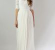 Floor Length Wedding Dresses Inspirational Dazzling A Line 1 2 Sleeves Floor Length Lace Chiffon Wedding Dresses