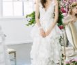 Floral Bridal Dress Lovely Wedding Dresses S Layered Gown with V Neckline by