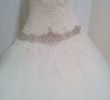 Floral Bridal Dress Luxury White and Gray Beaded Floral Wedding Dress