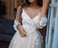 Floral Bridal Dress New Bohemian Wedding Dress Long Sleeve "tara" Open Back