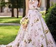 Floral Bridal Gown New Strapless organza Floral Print Wedding Gown In 2019
