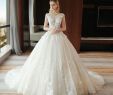 Floral Embroidered Wedding Dress Elegant 2019 New Designer Arabic Ball Gown Wedding Dresses Plus Size Modest Sheer Neck Embroidery 3d Flowers Lace Tulle Corset Bridal Wedding Gowns Wedding