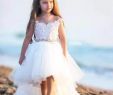 Flower Dresses for Wedding New High Low Flower Girl Dresses for Weddings Sheer Jewel Neck Appliques Sash Beads Hi Lo Girls Pageant Dress Child Birthday Party Gowns 2019 Little Girls