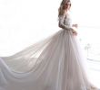 Flower Embroidered Wedding Dress Beautiful Floral Embroidered Sheer Long Sleeve Ballgown Wedding Dress