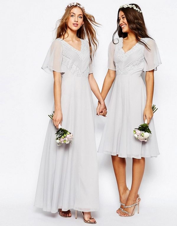Flutter Sleeve Wedding Dresses Lovely Pin On Bridesmaids From Aisle society