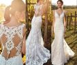 Form Fitting Lace Wedding Dresses Awesome Elegant Ivory Straps Deep V Neck Lace Mermaid Wedding Dresses Full Lace Tulle Summer Beach Wedding Bridal Gowns Illusion Back