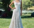 Form Fitting Lace Wedding Dresses Beautiful Style 3973 Romantic Fit and Flare Gown with Sequined Lace