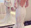 Form Fitting Lace Wedding Dresses Fresh Charming F the Shoulder Long Sleeves Lace Mermaid Wedding