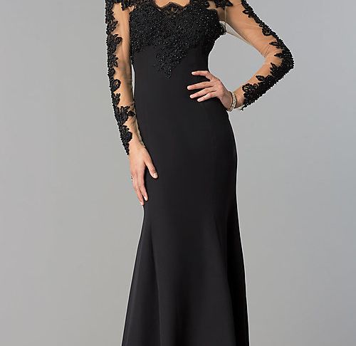 Formal Dresses to Wear to A Wedding Lovely Long Black Prom Dress with Sheer Sleeves