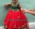 Frock Designing Fresh Maggam Work Frock In Red and Green