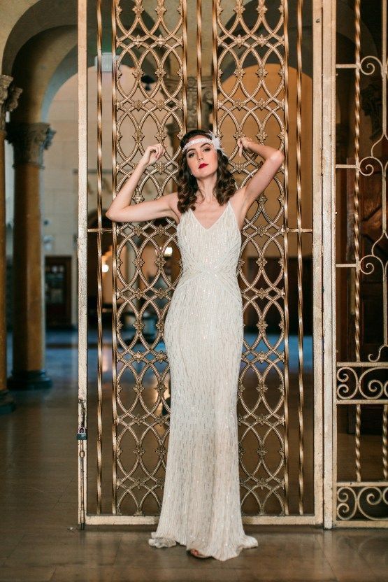 Gatsby Inspired Wedding Dress Lovely Art Deco Brides Will Swoon for This La Great Gatsby Wedding