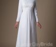 Goddess Bridesmaid Dresses Awesome Discount Simple White Chiffon Temple Long Sleeves Wedding Dresses Sleeves A Line Floor Length Informal Reception Bridal Gowns Rehearsal Dinner Dress