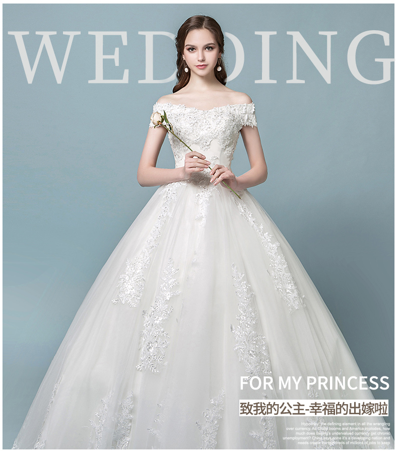 Going to A Wedding Dress Unique Shoulder Wedding Dress 2019 New Style Main Dress Bride is Slim Simple and Light Going Out Veil In Winter Best Cheap Wedding Dresses Bridal