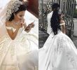 Gold Beaded Wedding Dress Awesome 2018 New Arabic Ball Gown Wedding Dresses F Shoulder Illusion Lace Applique Crystal Beaded Satin Long Plus Size formal Bridal Gowns Wedding Dresses