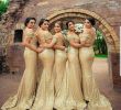 Gold Bridal Gown Elegant 2018 New Gold Sequined Bridesmaid Dresses F Shoulder Pleats Mermaid Long Maid Honor Dress Wedding Guest Party Gowns Plus Size Custom