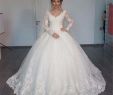 Gorgeous White Dresses Lovely Gorgeous V Neck Ball Gown Long Sleeve Wedding Dresses 2019 Lace Applique White Wedding Gowns Robe De Mariage Ball Gown Wedding Dresses with Sleeves