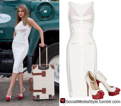 Gorgeous White Dresses Unique sofia Vergara S “hot Pursuit” White Mesh Bandage Dress and