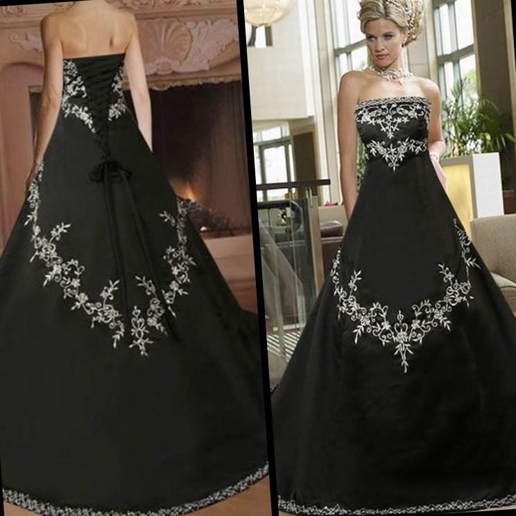 Gothic Wedding Dresses Plus Size New Black Corset Wedding Dress – Fashion Dresses