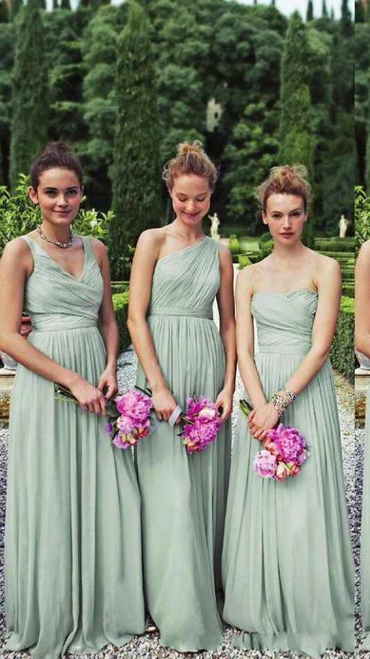 Grecian Bridesmaid Dresses Awesome Perfect Matching 3 Styles Long Mint Chiffon Bridesmaid