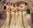 Grecian Bridesmaid Dresses Luxury Sequined Mermaid Bridesmaid Dresses Long Country Style Capped F Shoulder Beach Junior Wedding Party Guest Gown Cheap Maid Honor Dress Gold