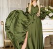 Green Wedding Gown Awesome Bohemian Dress Green Bridesmaid Dress Long Silk Dress