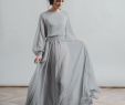 Grey Dresses for Wedding Elegant Grey Wedding Dress Nirvana Boho Bridal Gown Chiffon Skirt