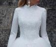 High Fashion Wedding Dress Inspirational Vintage Satin High Collar Natural Waistline Ball Gown