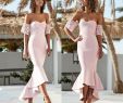 High Low Dresses Wedding Guest New Blush Pink Country Mermaid Bridesmaid Dresses 2018 Long Lace F Shoulder Short Sleeves Hi Lo Maid Honor Dress Wedding Guest Dress Baby Bridesmaid