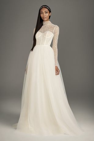 High Neck Wedding Dresses Lovely White by Vera Wang Wedding Dresses & Gowns
