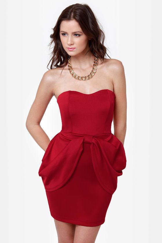 Hips Dress Awesome Rose Hips Strapless Red Dress Best Of New