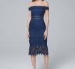 House Dresses Elegant Women S Aidan Mattox F the Shoulder Lace Sheath Dress by